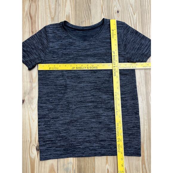 Lululemon Long Distance Short Sleeve Heathered Black First Release Tee T-Shirt 6 - Picture 8 of 8